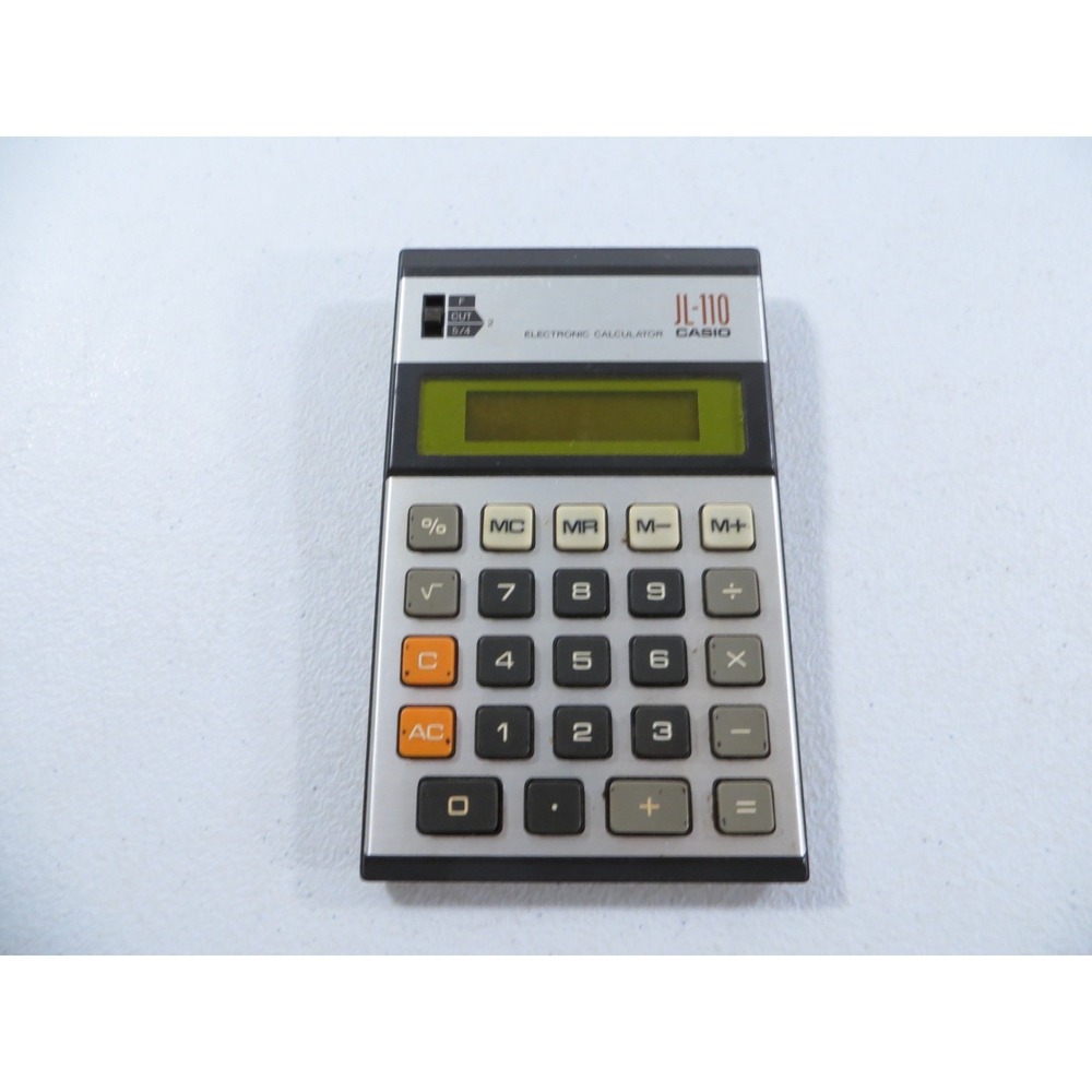 Vintage Casio JL-110 Electronic Calculator AS IS FOR PARTS OR‎ REPAIR READ